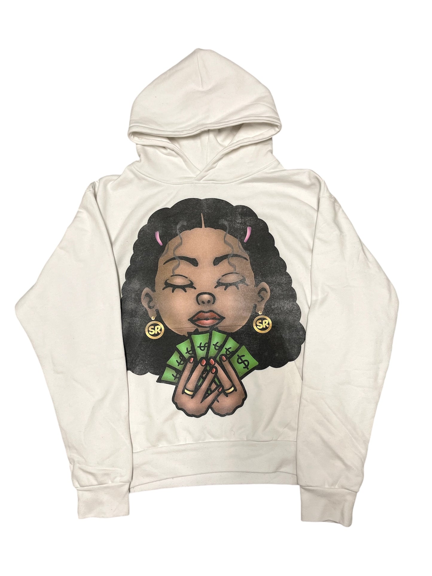 White Money Health Matters Hoodie Regular Fit